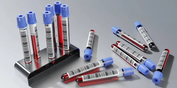 Blood Test Test Tubes Illustration — Stock Photo, Image