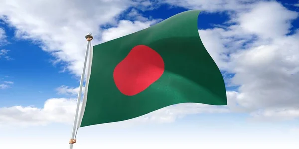 Bangladesz Flaga Machająca Ilustracja — Zdjęcie stockowe