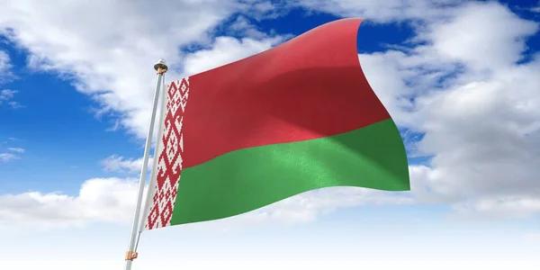 Fehéroroszország Integető Zászló Illusztráció — Stock Fotó