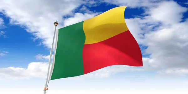 Benin Wapperende Vlag Illustratie — Stockfoto