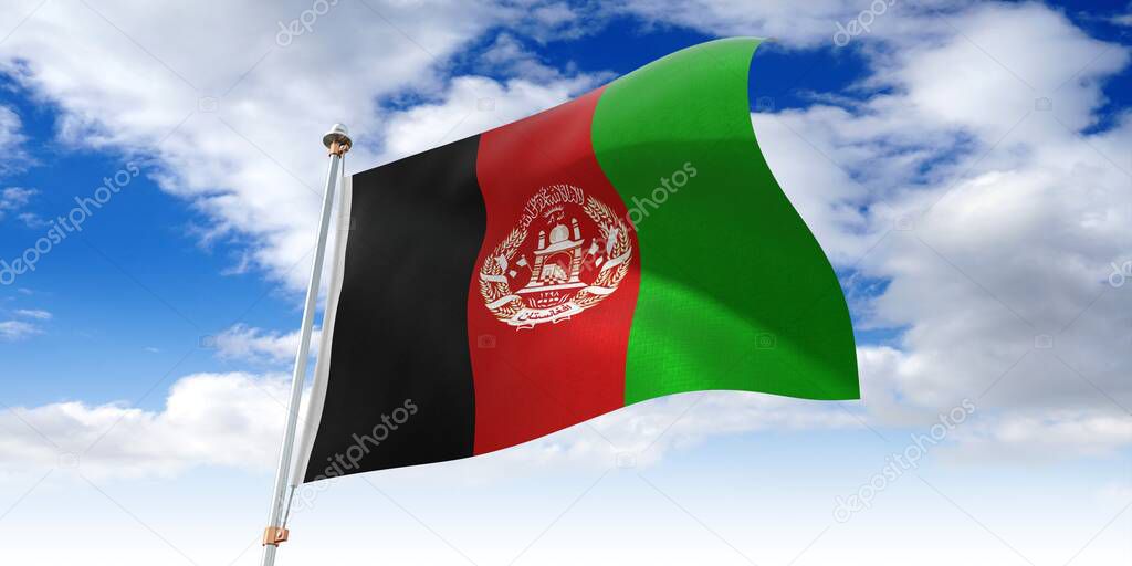 Afghanistan - waving flag - 3D illustration