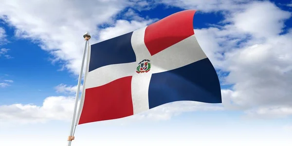 República Dominicana Acenando Bandeira Ilustração — Fotografia de Stock