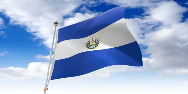 Salvador Waving Flag Illustration — Stock Photo, Image