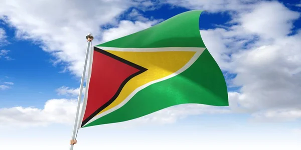 Guyana Waving Flag Illustration — Stock Photo, Image