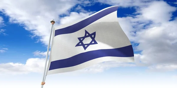 Israel Flagge Schwenkend Illustration — Stockfoto