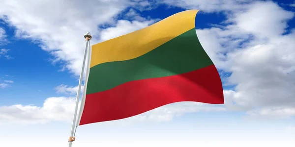 Lituania Wapperende Vlag Illustratie — Stockfoto