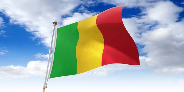 Mali Fahne Schwenken Illustration — Stockfoto