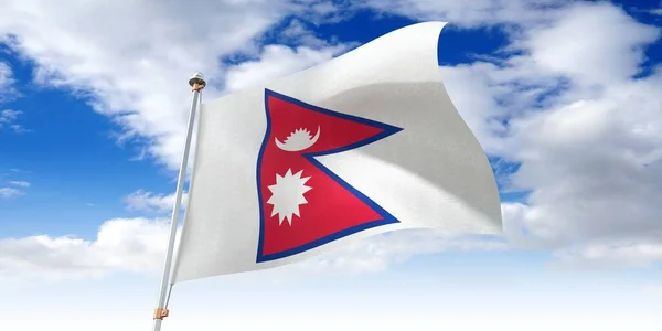 Nepal Flaga Machania Ilustracja — Zdjęcie stockowe