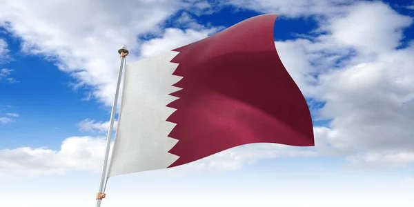 Qatar Bandiera Sventolante Illustrazione — Foto Stock