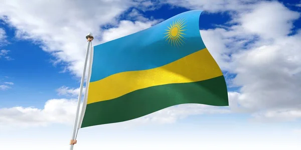 Ruanda Sallanan Bayrak Illüstrasyon — Stok fotoğraf