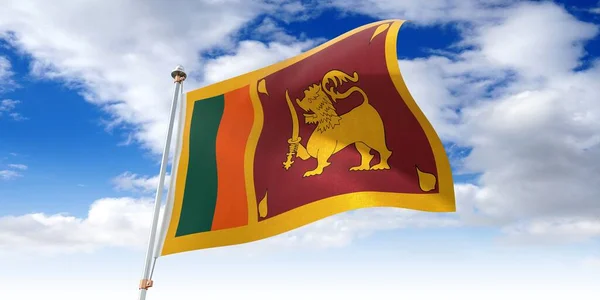 Sri Lanka Flagge Schwenken Illustration — Stockfoto