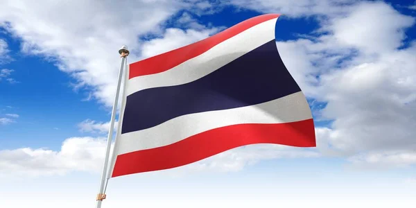 Thailand Vinka Flagga Illustration — Stockfoto
