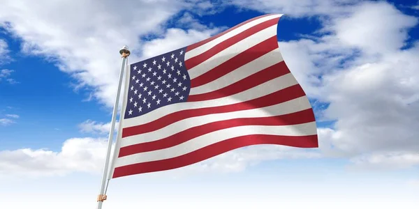 Amerika Birleşik Devletleri Sallanan Bayrak Illüstrasyon — Stok fotoğraf