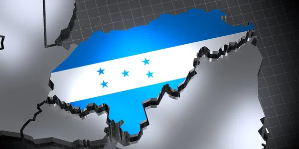 Honduras Confini Nazionali Bandiera Illustrazione — Foto Stock