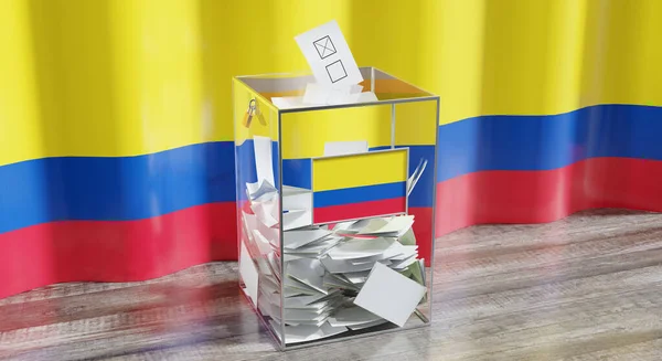 Colombia Urna Elettorale Voto Concetto Elettorale Illustrazione — Foto Stock