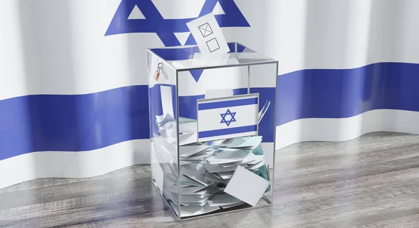 Israel Wahlurne Abstimmung Wahlkonzept Illustration — Stockfoto