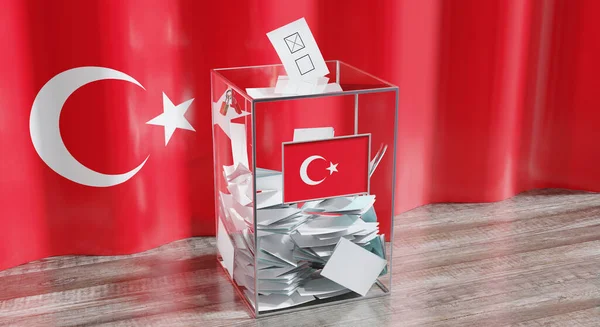 Turchia Urna Elettorale Voto Concetto Elettorale Illustrazione — Foto Stock