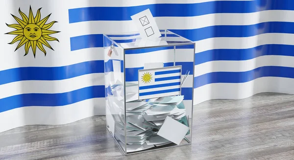 Urugway Ballot Box Voting Election Concept Ілюстрація — стокове фото