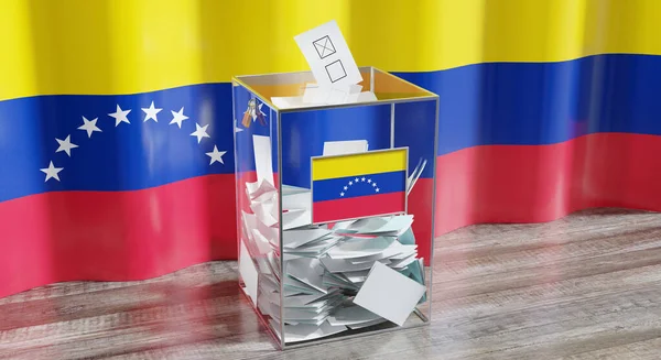 Venezuela Urna Elettorale Voto Concetto Elettorale Illustrazione — Foto Stock