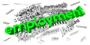 İstihdam kavramı - 3B illüstrasyon