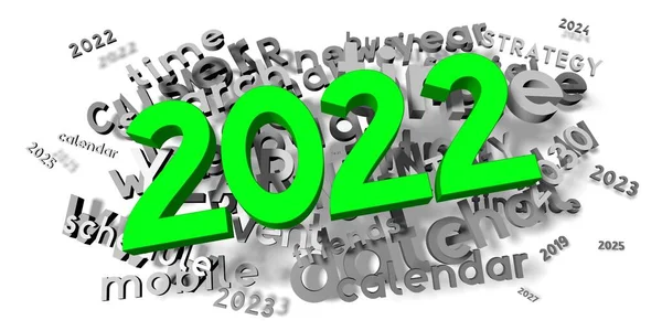Conceito 2022 Ilustração — Fotografia de Stock