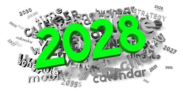 2028 Concept Illustration — Stock Photo, Image