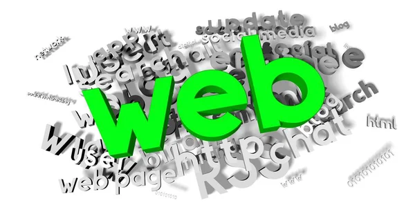 Web konsepti - 3B illüstrasyon