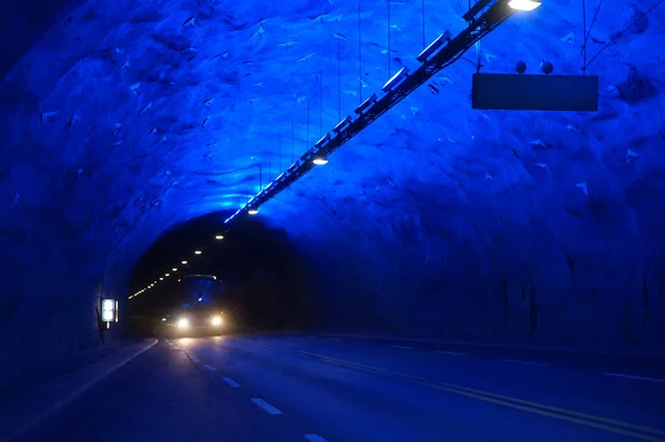 Tunnel Laerdal Norway — Stock Photo, Image