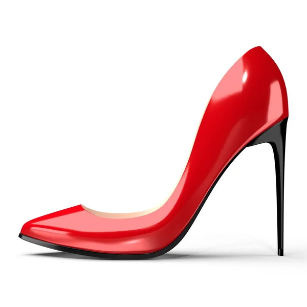 Червоне Взуття Високих Підборах Ілюстрація — стокове фото