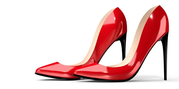 Sapatos Salto Alto Vermelho Ilustração — Fotografia de Stock