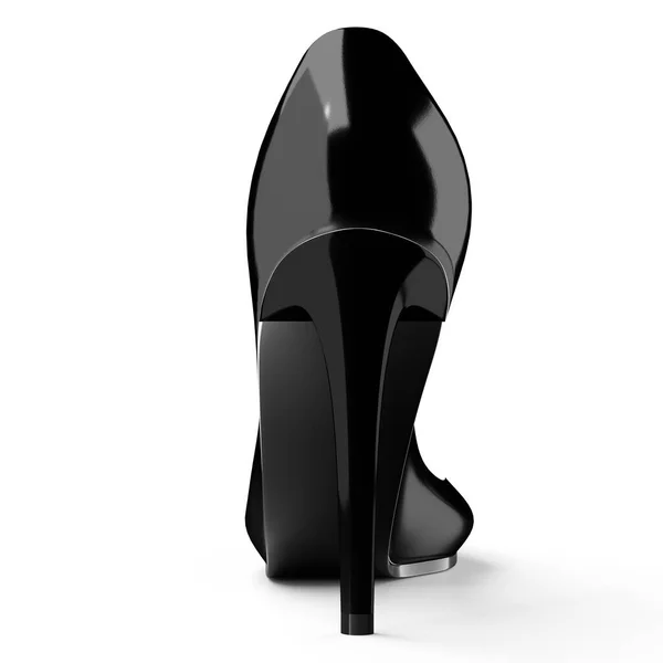 Siyah Yüksek Topuklu Ayakkabı Boyutlu Illüstrasyon — Stok fotoğraf