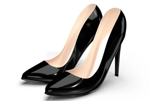 Black High Heel Shoes Illustration — Stock Photo, Image