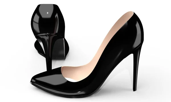 Black High Heel Shoes Illustration — Stock Photo, Image