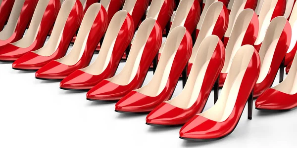 Червоні Туфлі Високих Підборах Ілюстрація — стокове фото