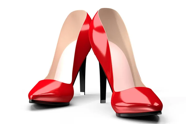 Scarpe Rosse Con Tacco Alto Illustrazione — Foto Stock