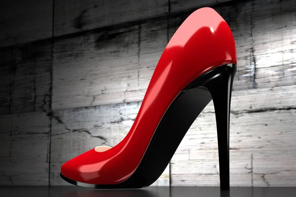 Червоне Взуття Високих Підборах Ілюстрація — стокове фото