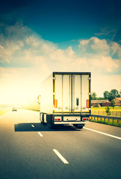 Truck on a highway