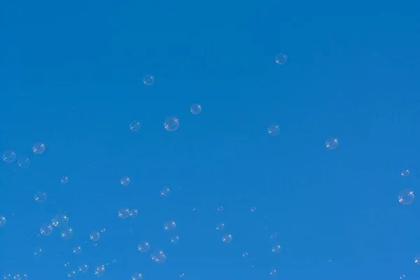 Natural Soap Bubbles Blue Skies — Stock Photo, Image