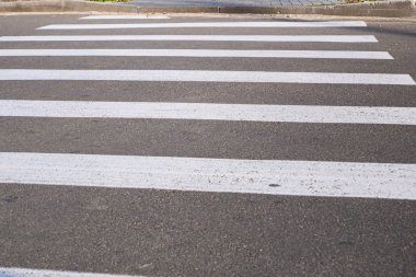 Zebra yolunu geçen yayalar..