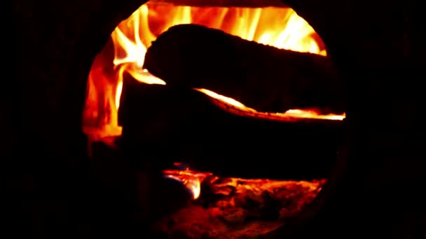 Fire Wood Firebox Video — Stock Video