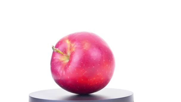 红苹果旋转成圆形 — 图库视频影像
