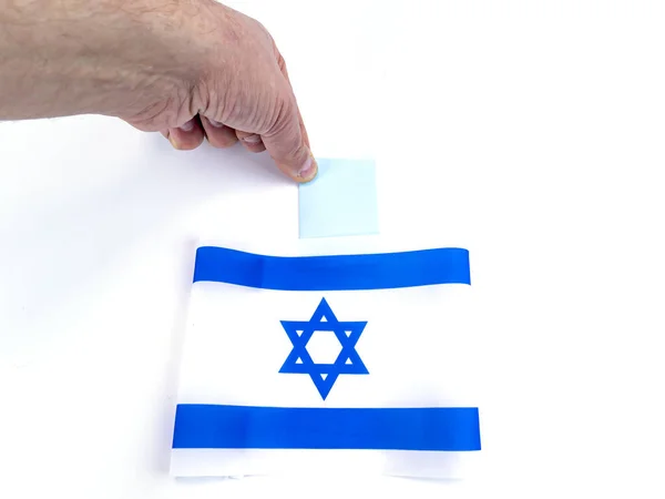 白地にイスラエルの国旗. — ストック写真