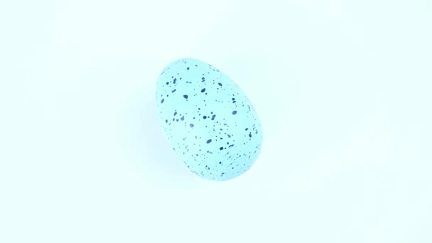 Huevos Pascua Color Sobre Fondo Blanco Fiesta Religiosa Vídeo — Vídeos de Stock