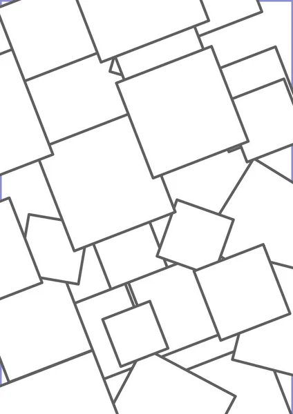 Πρότυπο Για Λευκά Τετράγωνα Κειμένου Λευκό Φόντο Περίγραμμα Κύβου Αφαίρεση — Διανυσματικό Αρχείο