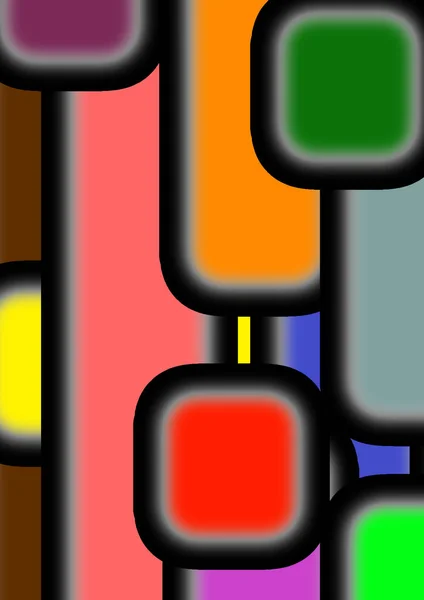 Красочный Абстрактный Шаблон Текста Округлых Прямоугольников Фоновое Изображение Место Смс — стоковый вектор