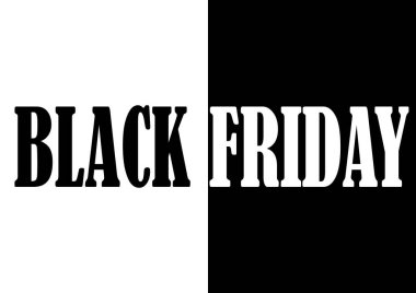 Kara Cuma günü için metin satışı şablonu. Test için yer. Poster. Kitapçık. Reklamcılık. Ürün indirimi. Dükkanlarda indirim var. Arkaplan vektör resmi.