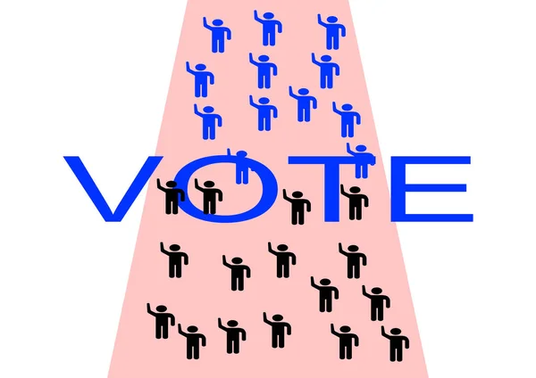 Stemmen Een Verkiezingscampagne Van President Senaat Het Parlement Verkiezingen Verkiezingen — Stockvector