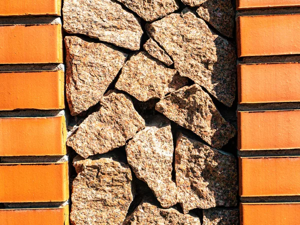 Parede Pedra Granito Tijolo Com Lugar Para Texto Textura Parede — Fotografia de Stock