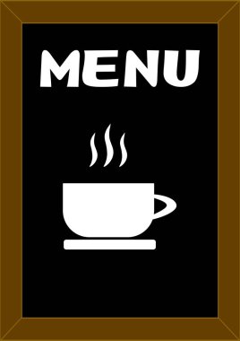 Metin için sokak kafesi menüsü tahta şablonu. Kahve evi. Yol kenarındaki kafe. Bir restoran. Metin için şablon. Kafe menüsü. Vektör görüntüsü. Mesaj için yer. Poster. Reklam panolarında.