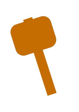 Beyaz zemin üzerinde Joiner ahşap çekiç birleştirme aracı. Çekiç. İnşaat ve onarım. Joiner 'ın aleti. Metin için şablon. Poster. Vektör.